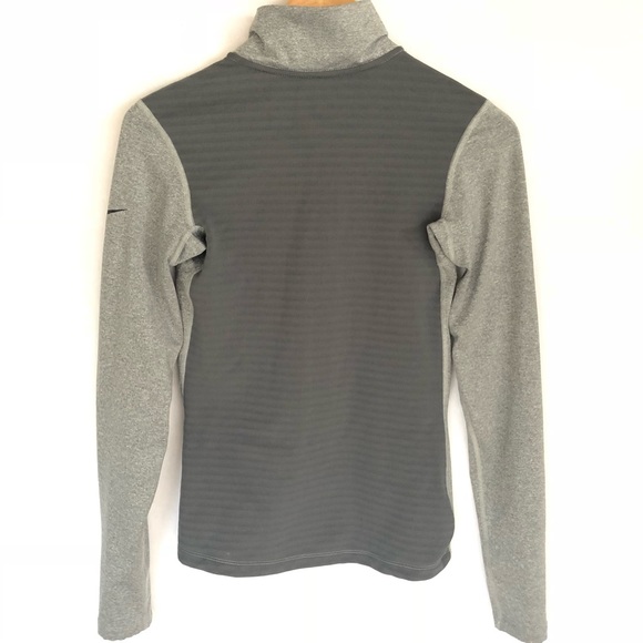 Nike Dry Fit Long Sleeves Shirt Half Zipper Gray S - Picture 2 of 7